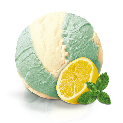 «MOROZPRODUCT» mint-lemon with a layer of creamy sherbet in ditches